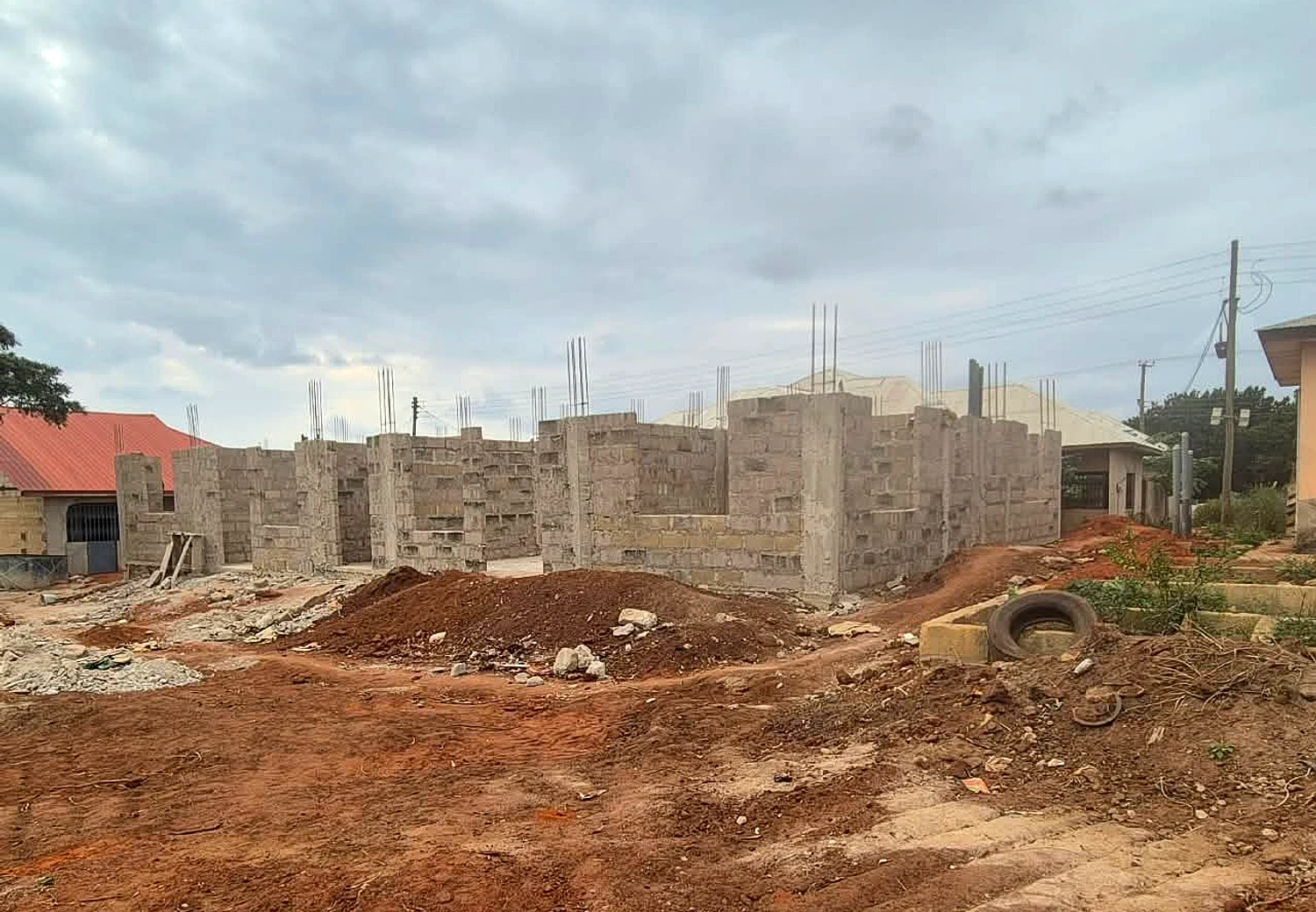Construction of 3storey of 6units of 2bedroom apartments at James Town- Techiman - Structure progress 03