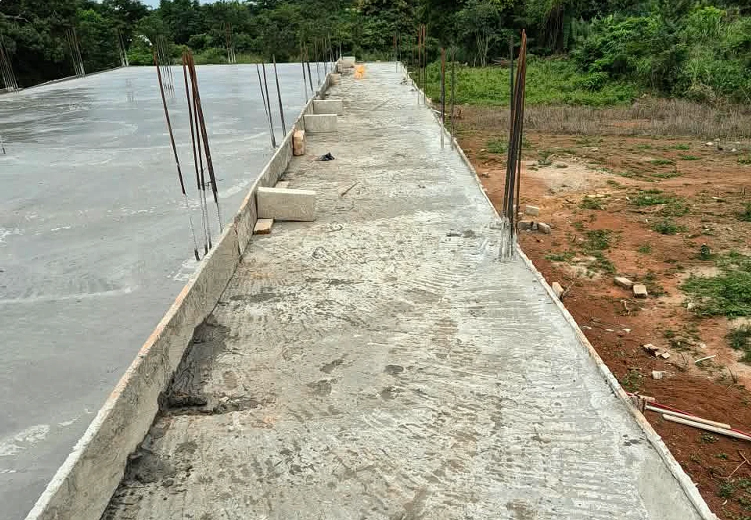 Construction of 3Unit Classroom block For OLA Prepare School at Techimantia - Structure progress 07