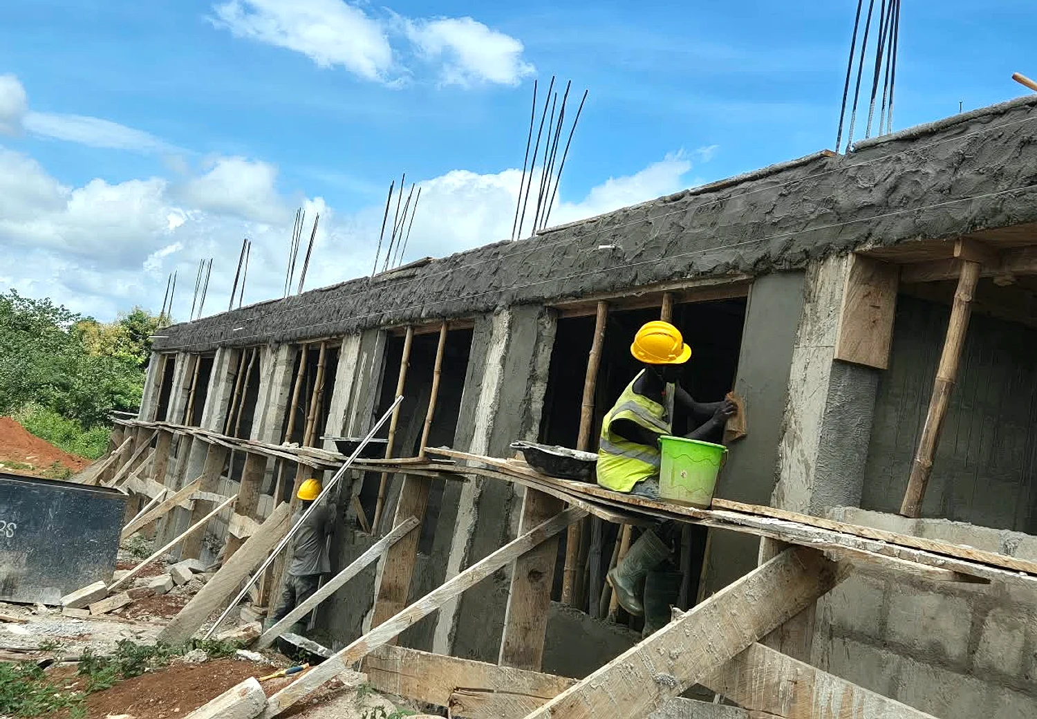 Construction of 3Unit Classroom block For OLA Prepare School at Techimantia - Roofing and shell detail 11
