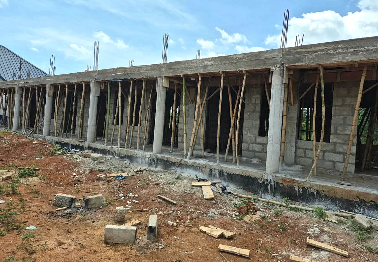 Construction of 3Unit Classroom block For OLA Prepare School at Techimantia - Finishing and completion view 12