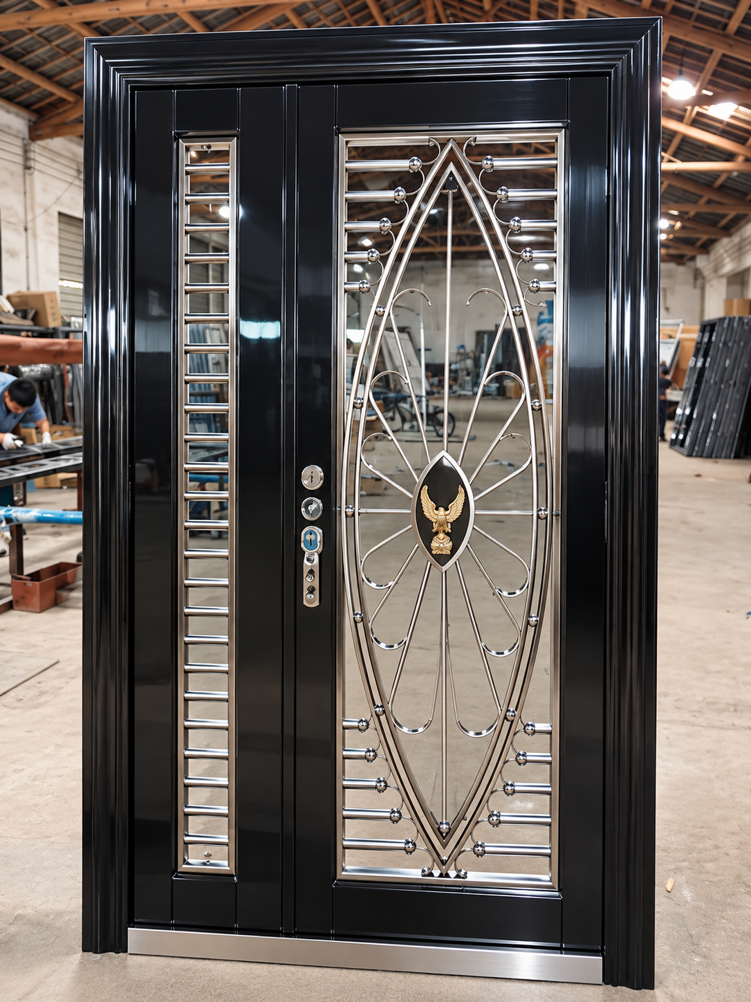Glass door Titanium
